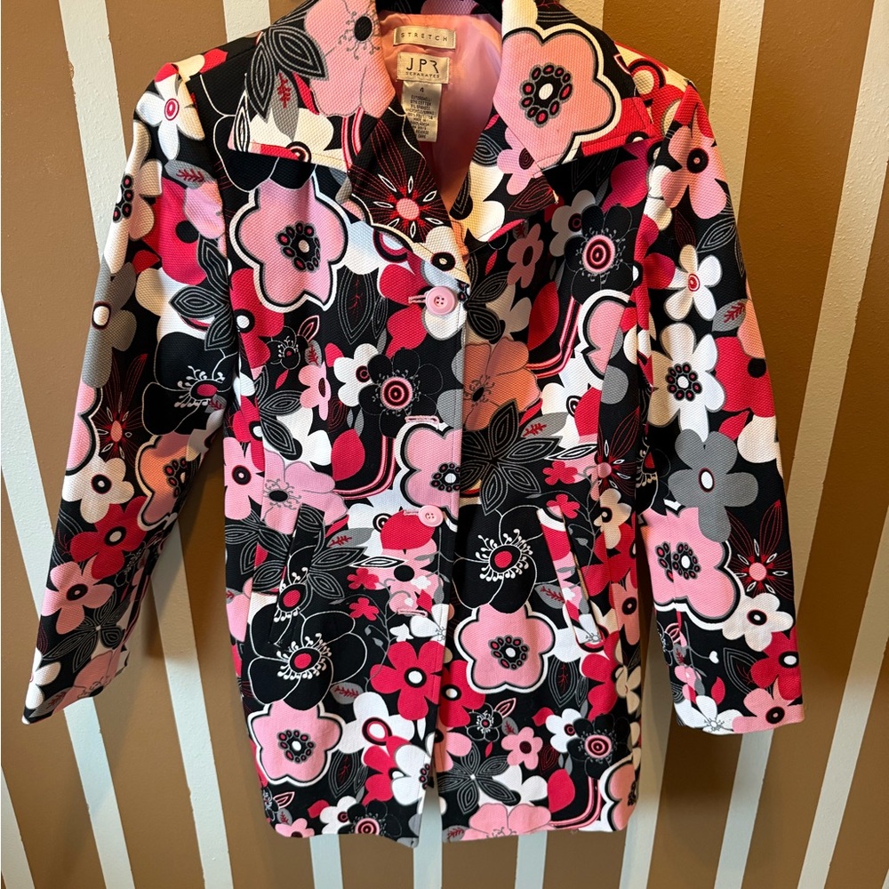JPR separates Women's Floral Jacket  - Pink, Black, White